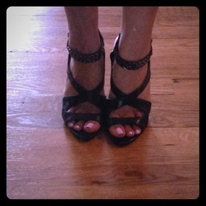 Strappy Black Heels from Guess