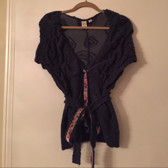 Anthropologie S/M blue sweater/cardigan