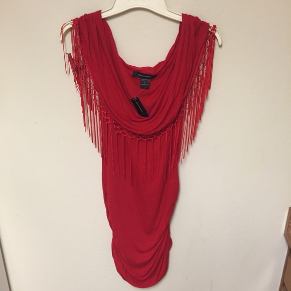 Red hot off the shoulders top