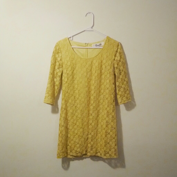 Yellow 60's Inspired Mod Mini Dress