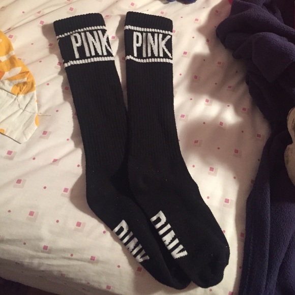 Love pink black socks!
