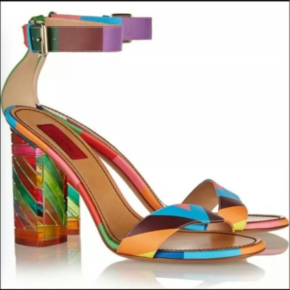 **SOLD**Valentino Plexiglas Heeled Sandals - Picture 3 of 4
