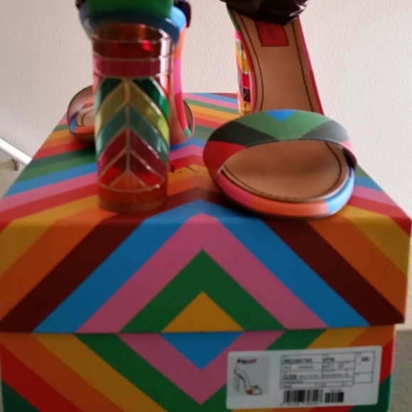 **SOLD**Valentino Plexiglas Heeled Sandals - Picture 4 of 4