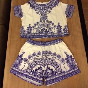 Blue & White Short Set *NEW*