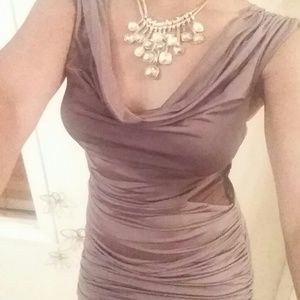 Flirty satiny fun dress with mesh back