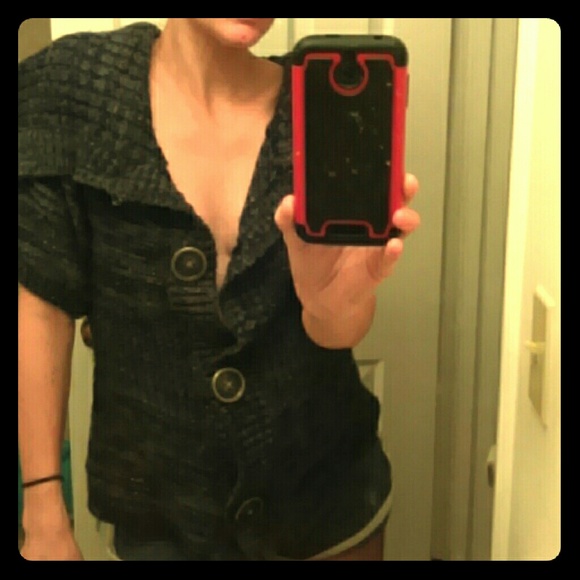 Grey and Black sitched w. kiss of gold Jacket