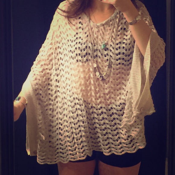 Knitted poncho