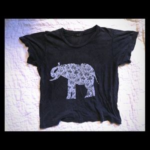 Brandy Melville elephant crop top shirt