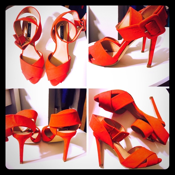 Zara Red Ankle Shoes