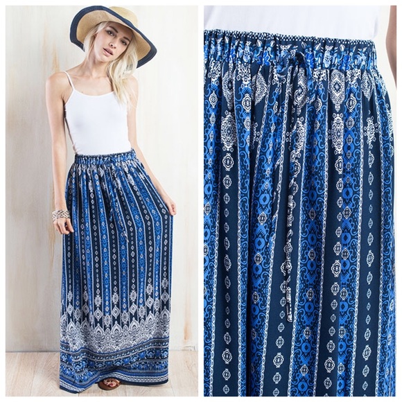 π NEW π Paisley Print Maxi Skirt - Picture 4 of 4