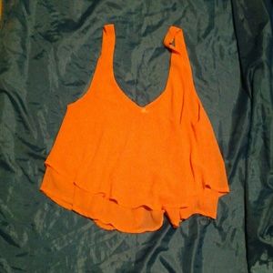 Coral crop top