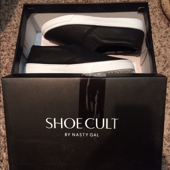 ShoeCult Black Slip On Sneakers