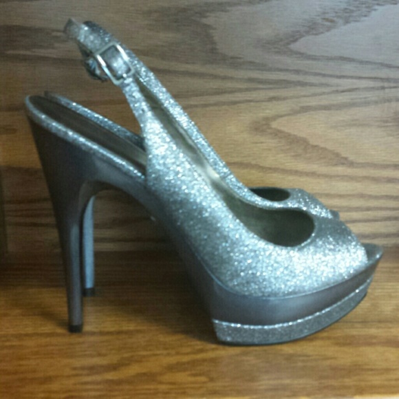 Sparkly Silver Heels