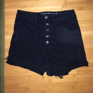Black High waisted American eagle shorts