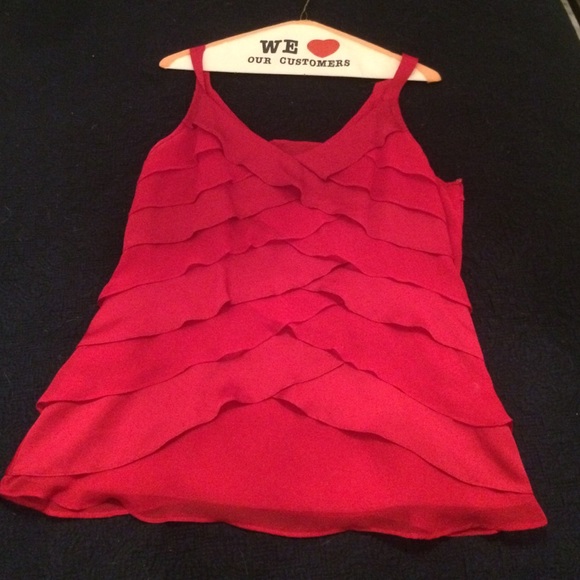 Red camisole blouse