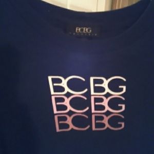 BCBG Maxazria black color pink logo tee