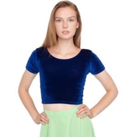 American Apparel Velvet Crop Top