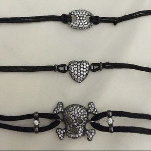 Sterling silver Crystal rope bracelets