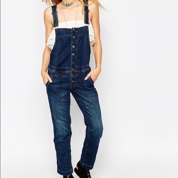 Free People Denim - Free people button down overalls