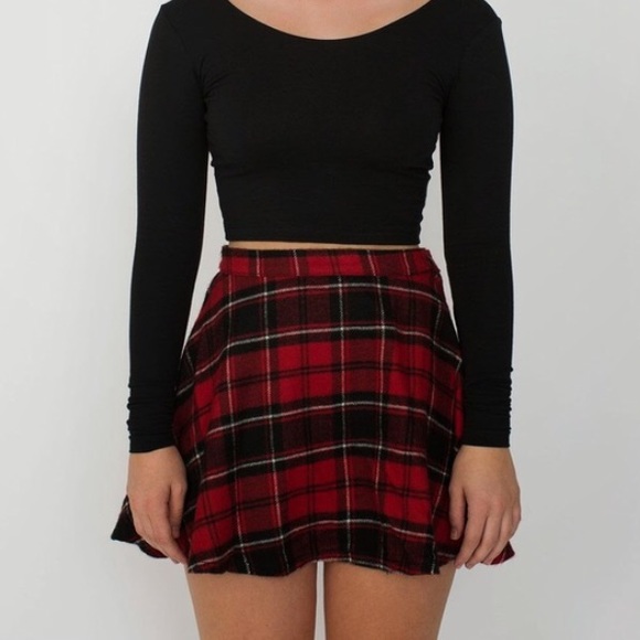 American apparel plaid skirt