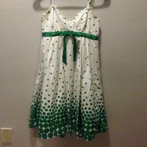 Green Polkadot Babydoll Dress