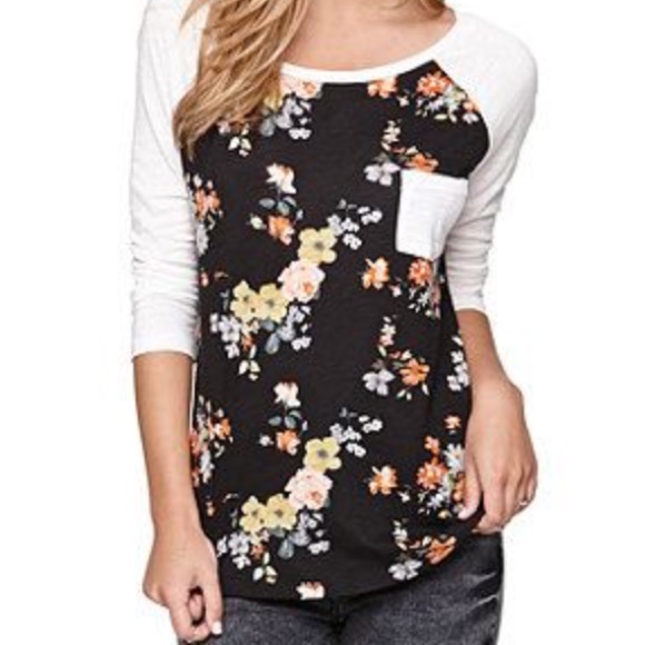 Floral Baseball Tee