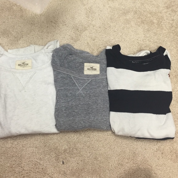 3 hollister long sleeve shirts!