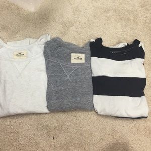 3 hollister long sleeve shirts!