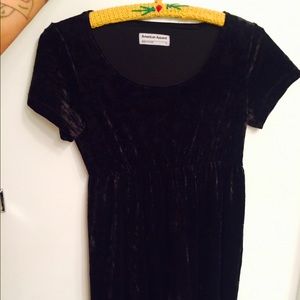 American apparel velvet babydoll dress