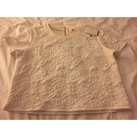 Textured Sweatshirt material crop top