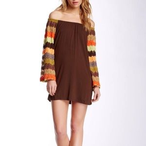 VAVA BY JOY HAN CROCHET SLEEVE DRESS NWT