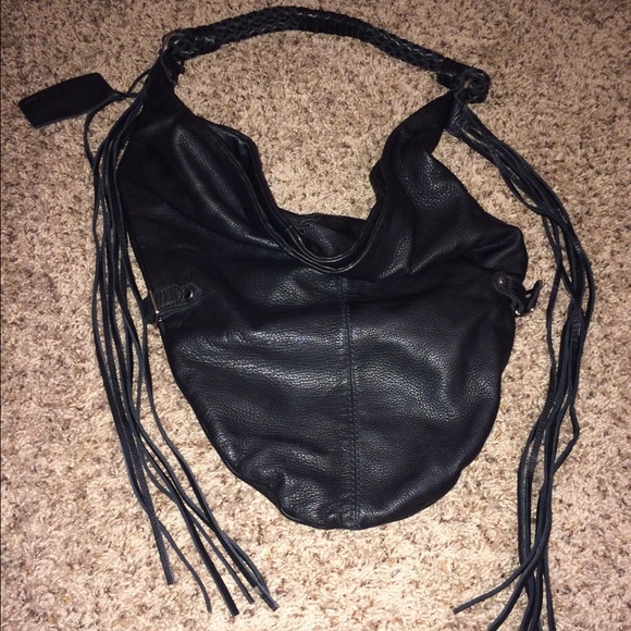 Linea Pelle leather fringe purse