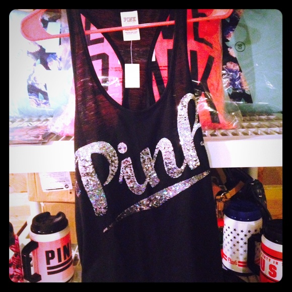 VS Pink Bling Logo Tank