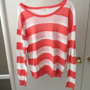 Striped long sleeve sweater