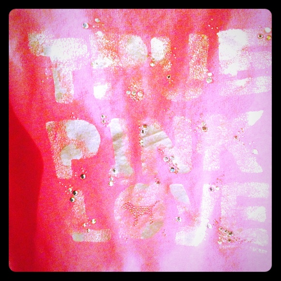 VS Pink Vintage "True Pink Love" Zip Up & Sweats