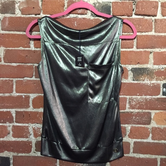 Armarni Jeans Silver-Gold Draped top