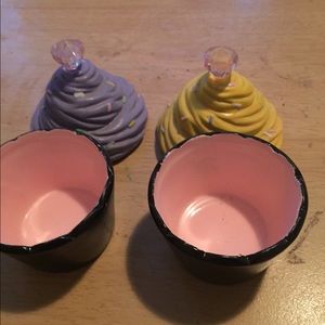 Ceramic cupcake jars