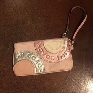 Pink Coach Wristlet