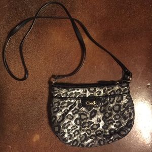 Silver coach cross body