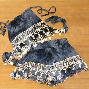 Brand new! Elephant Navy Blue Short Set!