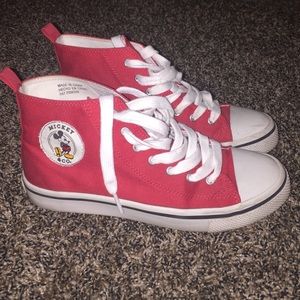 Red Mickey Mouse high tops