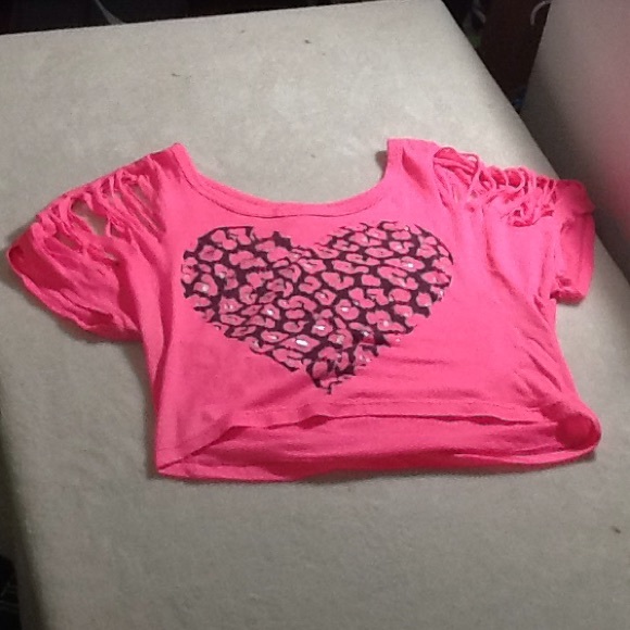 Hot pink half shirt