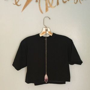 ❌SOLD❌ Black Vintage Crop Top