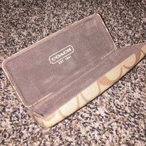 Coach brown glasses case