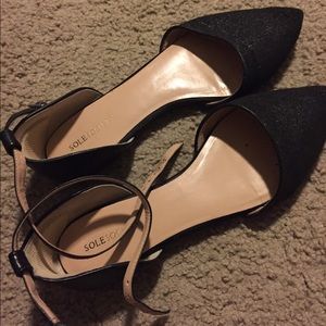 SOLE SOCIETY BLACK FLATS (SIZE 8.5)