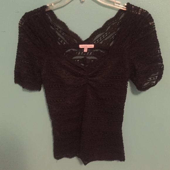 🚫SOLD🚫 Black Lace Charlotte Russe Top