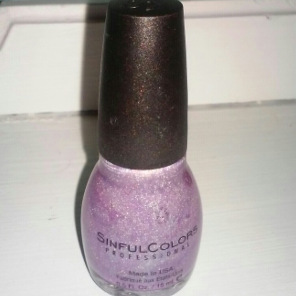 Purple sparkly nail polish