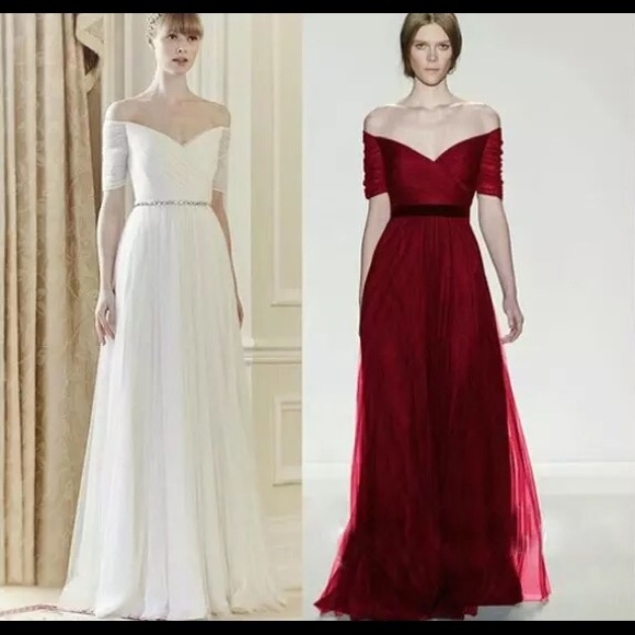 Burgundy red bridal prom corset lace up maxi dress