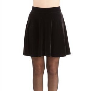 Modcloth black velvet skirt