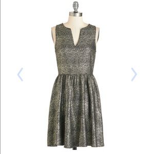 Modcloth Sliver and black dress